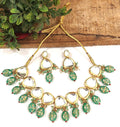 Joban Fashion Hand Made High Quality Gold Plated Base Metal Alloy Kundan Stone Studded Kundan Jewellery Set | Grocsy