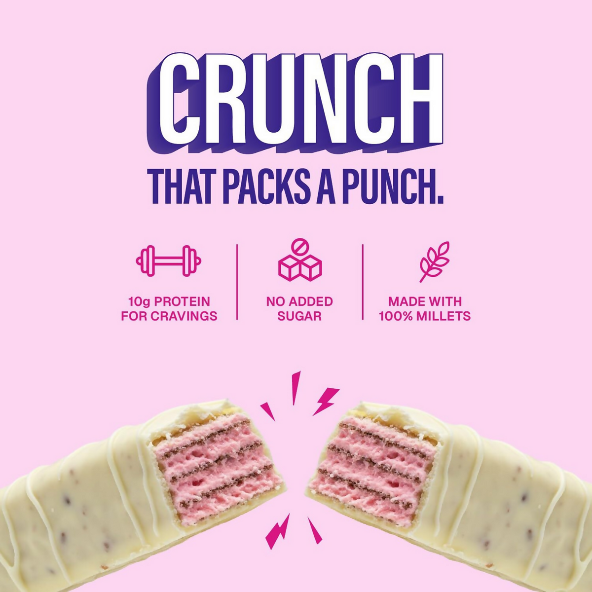 Phab Millet Wafer - Strawberry Protein Wafer | Grocsy