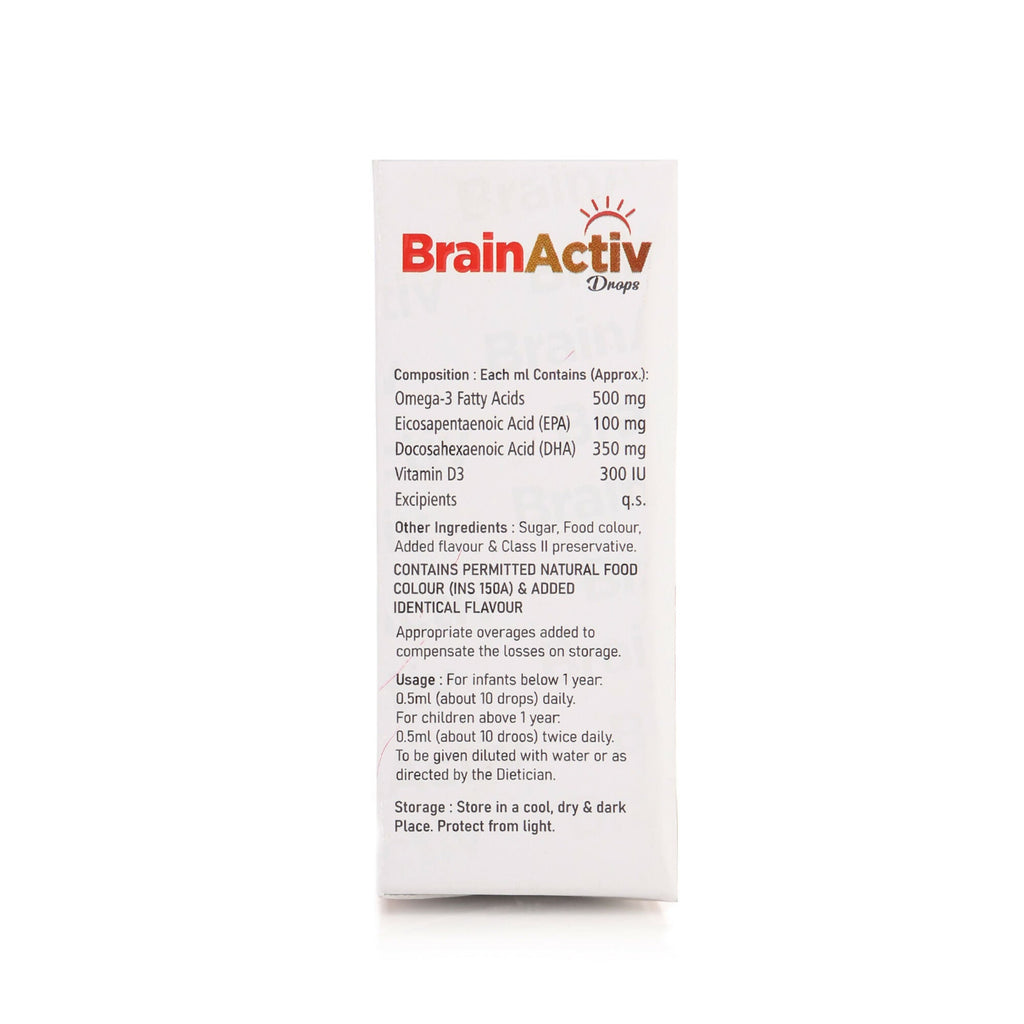 Zorilla Life Science BrainActiv Drop Omega-3 Fatty Acids, Vitamin D3, EPA with DHA | Grocsy