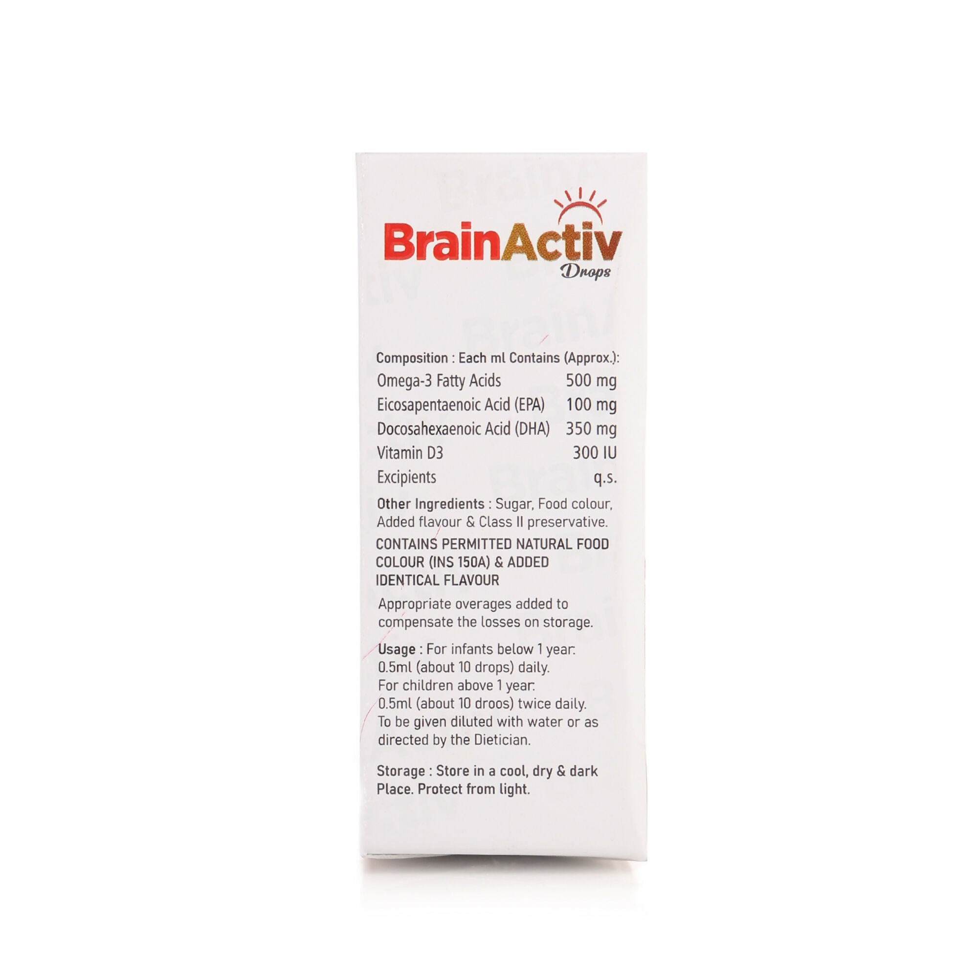 Zorilla Life Science BrainActiv Drop Omega-3 Fatty Acids, Vitamin D3, EPA with DHA | Grocsy