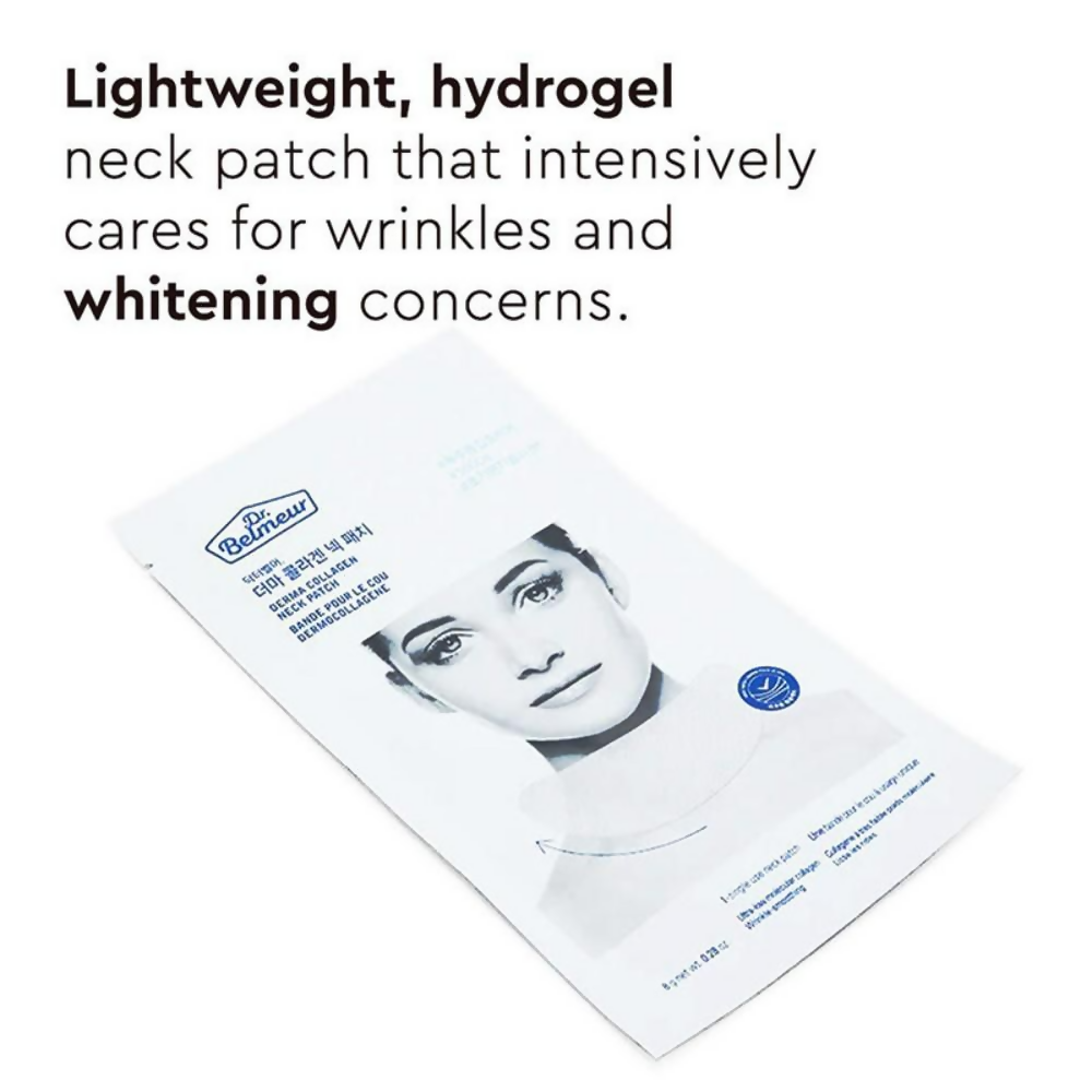 The Face Shop Dr.Belmeur Derma Collagen Hydrogel Neck Patches, Smooths Wrinkles On Neck Instantly | Grocsy