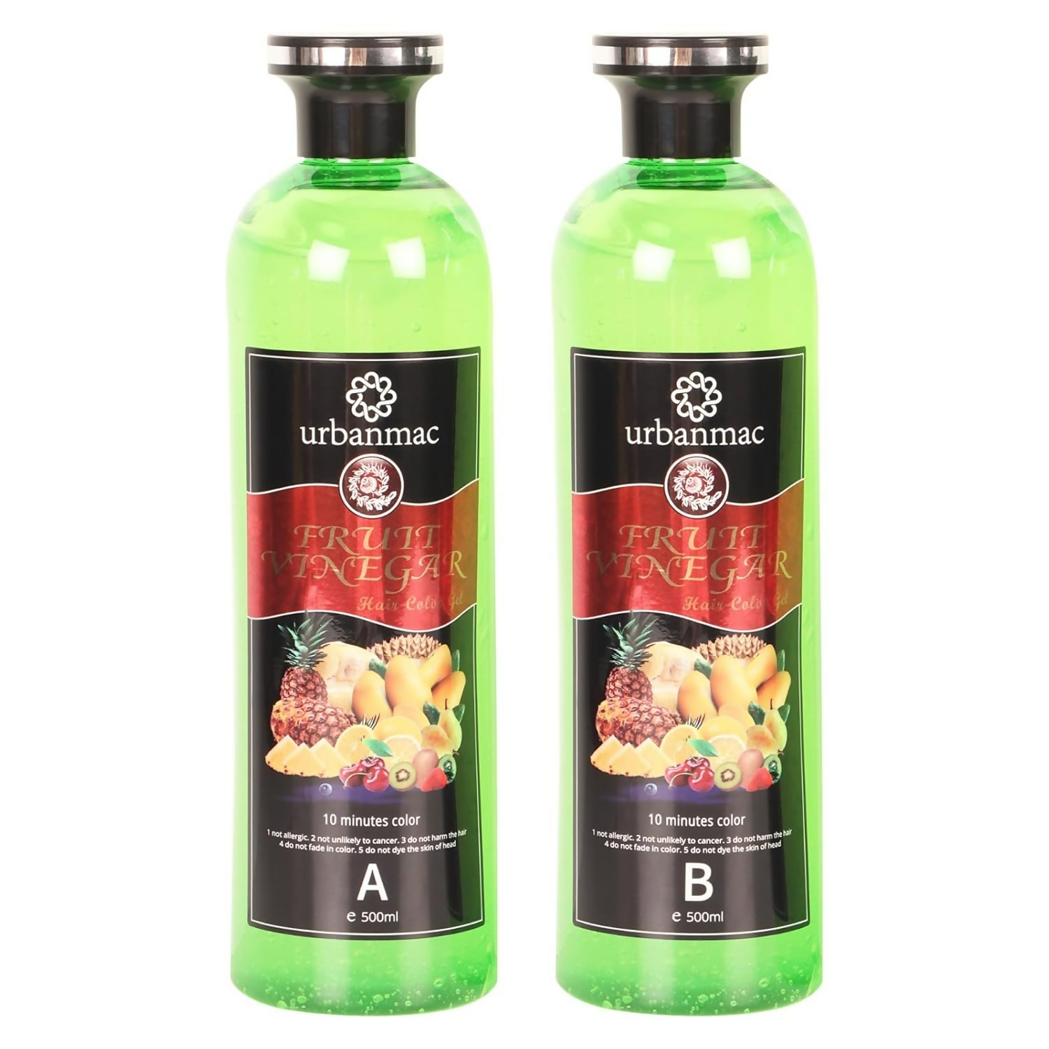 Urbanmac Fruit Vinegar Gel Hair Color Natural Hair Color Dye For Black | Grocsy