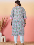 Sztori Women Floral Printed Regular Kurta with Trousers | Grocsy