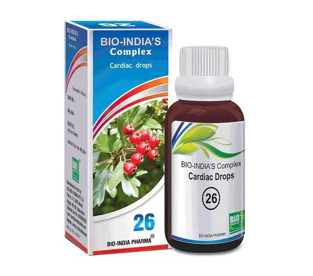 Bio India Homeopathy Complex 26 Cardiac Drops | Grocsy