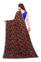 Vamika Beautiful Ethnic Fire Brown Printed With Lace Saree | Grocsy