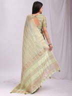 Shree Shyam Fashion Organza Light Green Saree | Grocsy