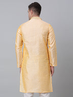 Jompers Men's Golden Collar Embroidered Kurta | Grocsy