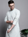 Jompers Men's Sequin Embroidered Pure Cotton Kurta - Yellow | Grocsy