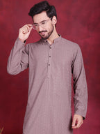 Jompers Men's Sequins Chikankari Kurta - Grey | Grocsy