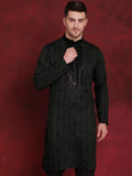 Jompers Men's Sequins Embroidered Kurta - Olive | Grocsy
