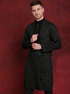 Jompers Men's Sequins Embroidered Kurta - Olive | Grocsy