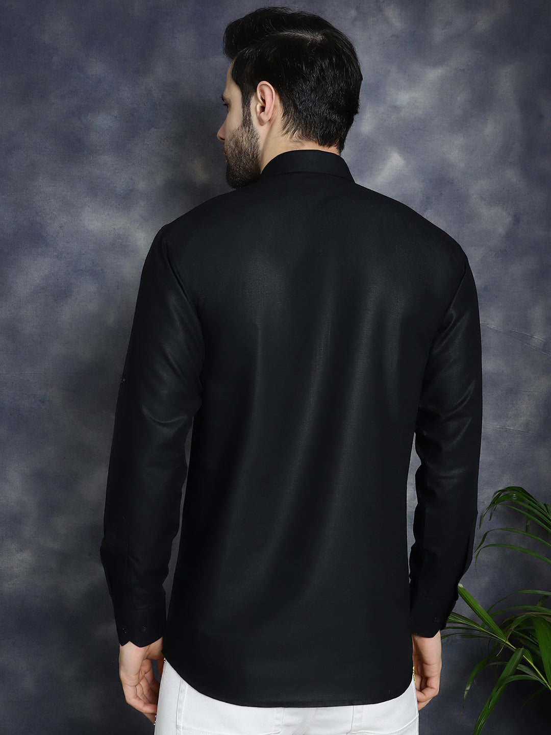 Jompers Men's Black Solid Short Kurta | Grocsy