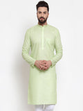 Jompers Men's Green Self-design Kurta Only | Grocsy