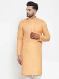 Jompers Men's Orange Cotton Solid Kurta Only | Grocsy