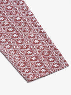 Jompers Men's Coral Red & White Embroidered Straight Kurta | Grocsy