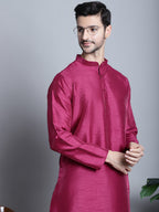 Jompers Men's Purple Dupion Silk Kurta Only | Grocsy