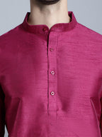 Jompers Men's Purple Dupion Silk Kurta Only | Grocsy