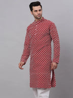 Jompers Men's Maroon Chikankari Kurta Only | Grocsy