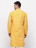 Jompers Men Mustard Chikankari Kurta Only | Grocsy