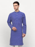 Jompers Men Royal-Blue Chikankari Kurta Only | Grocsy