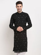 Jompers Men's Black Printed Mirror Kurta Only | Grocsy