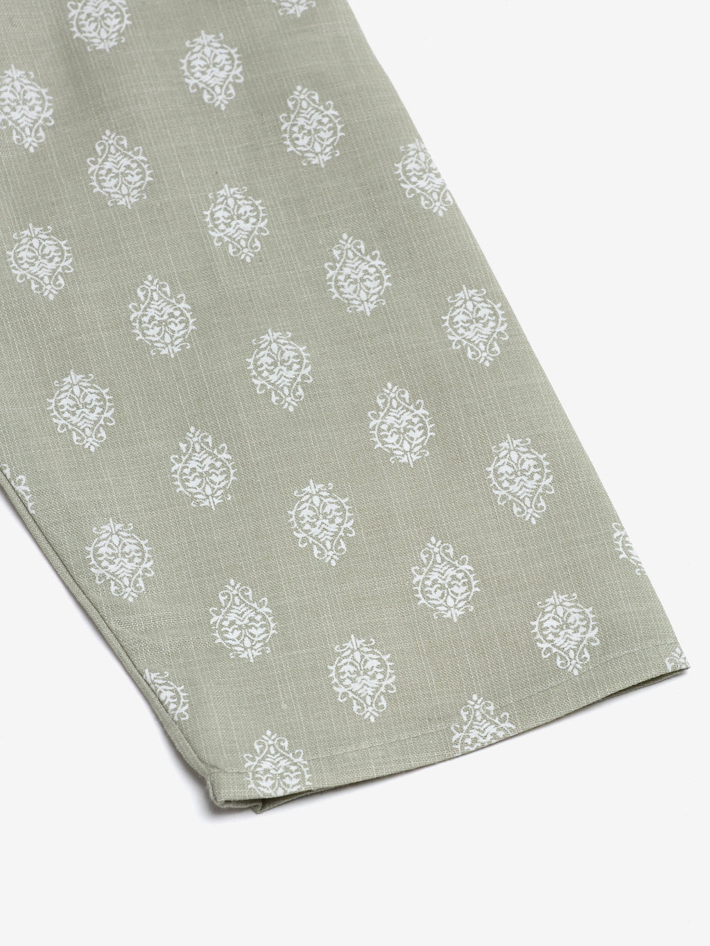 Jompers Men's Cotton Floral printed Kurta - Grey | Grocsy
