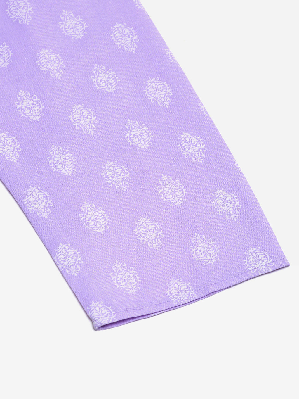 Jompers Men's Cotton Floral printed Kurta - Purple | Grocsy