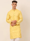 Jompers Men's Lemon Mirror Work Kurta Only | Grocsy