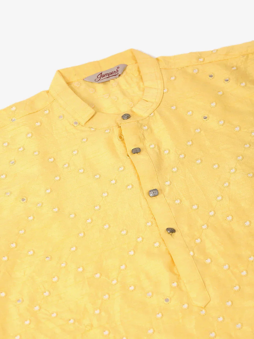 Jompers Men's Lemon Mirror Work Kurta Only | Grocsy