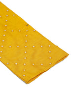 Jompers Men's Dupion Silk Embroidered Kurta - Mustard | Grocsy
