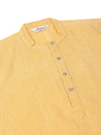 Jompers Men's Pure Cottom Embroidered Kurta Only - Beige | Grocsy