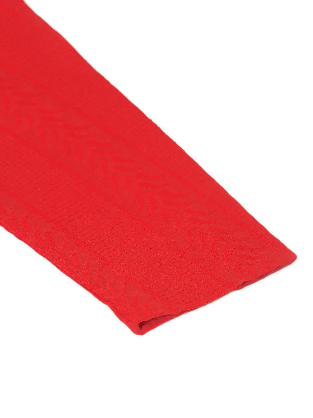 Jompers Men's Pure Cottom Embroidered Kurta Only - Red | Grocsy