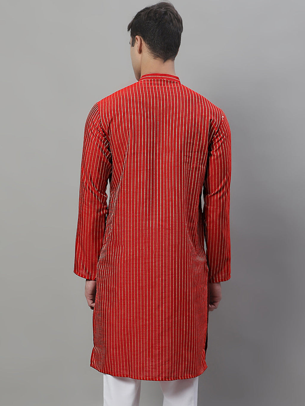 Jompers Men's Maroon Embroidered Kurta - Maroon | Grocsy