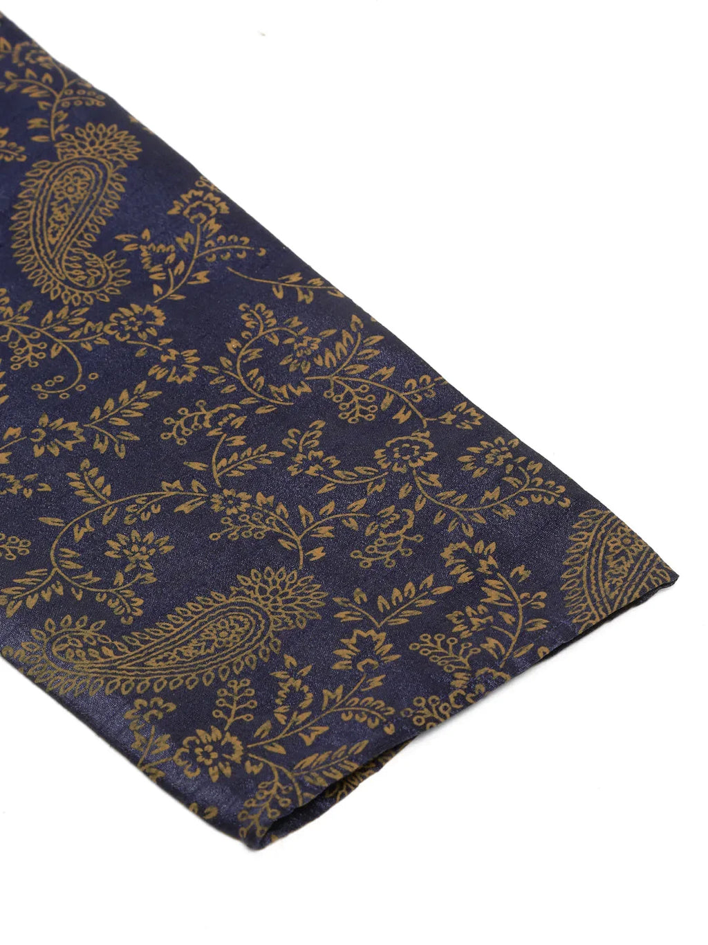 Jompers Men's Navy Blue Paisley Printed Kurta Only | Grocsy