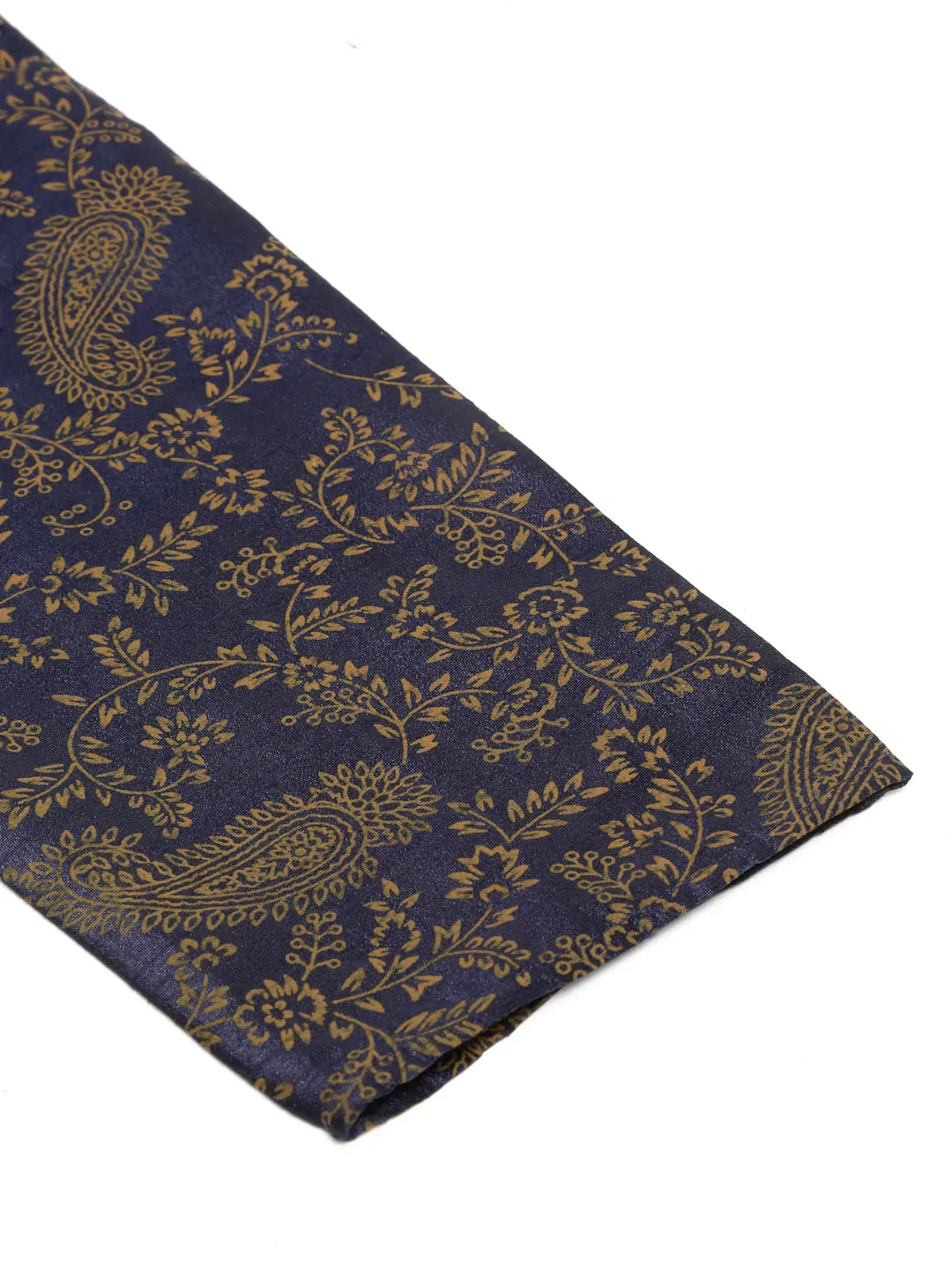 Jompers Men's Navy Blue Paisley Printed Kurta Only | Grocsy