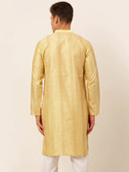 Jompers Men's Golden Embroiderd Kurta Only | Grocsy