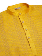 Jompers Men's Mustard Embroiderd Kurta Only | Grocsy