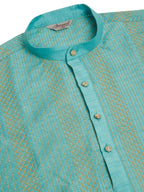 Jompers Men's Sky Blue Embroiderd Kurta Only | Grocsy