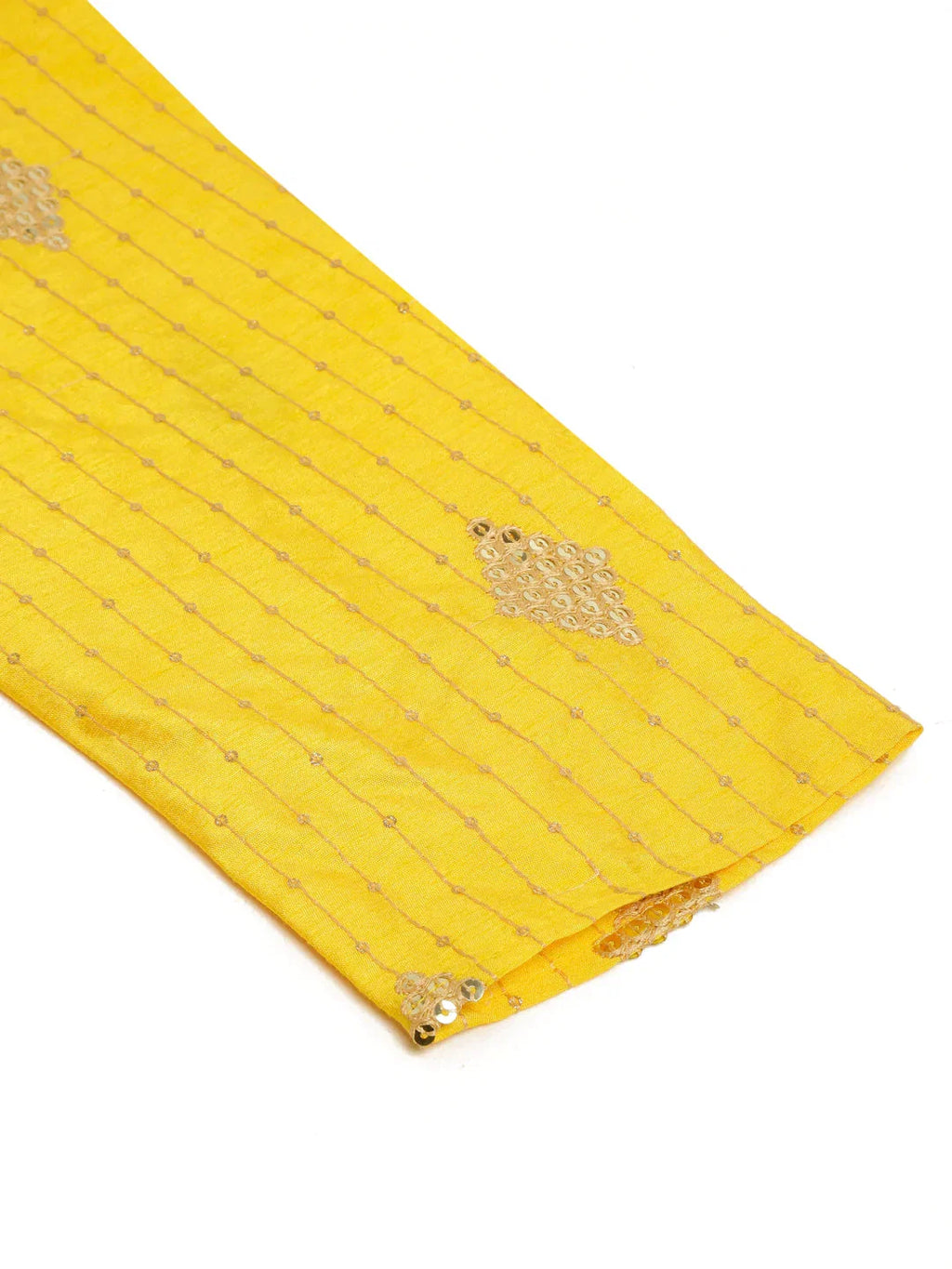 Jompers Men's Mustard Yellow Embroidered Sequinned Kurta Only | Grocsy