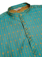 Jompers Men's Blue Embroidered Kurta Only | Grocsy