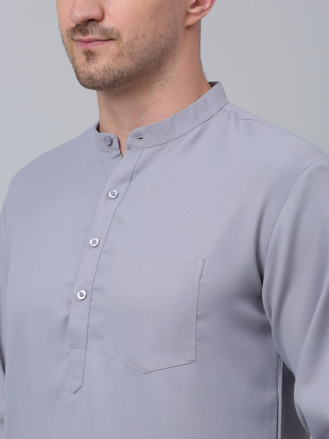 Jompers Men's Black Solid Short Kurta | Grocsy
