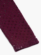 Jompers Men's Purple Chikankari Embroidered and Sequence Kurta Only | Grocsy