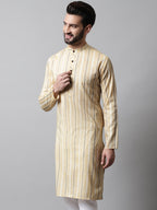 Jompers Men's Beige Geomatric Printed Kurta | Grocsy