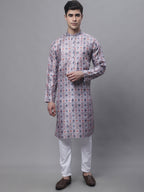 Jompers Men's Blue Digital Printed Kurta | Grocsy