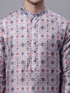 Jompers Men's Blue Digital Printed Kurta | Grocsy