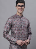 Jompers Men's Maroon Digital Printed Kurta | Grocsy