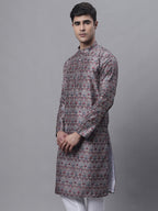 Jompers Men's Maroon Digital Printed Kurta | Grocsy