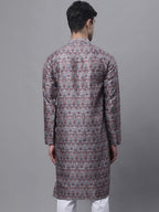 Jompers Men's Maroon Digital Printed Kurta | Grocsy