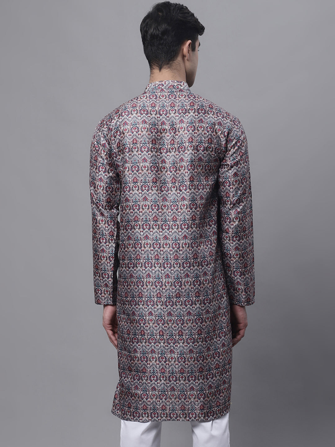 Jompers Men's Maroon Digital Printed Kurta | Grocsy