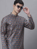 Jompers Men's Navy Digital Printed Kurta | Grocsy